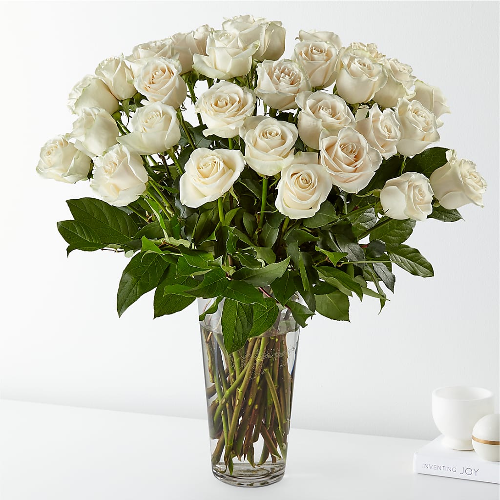 Long Stem White Rose Bouquet – Branch Floral Designs, Nyssa OR