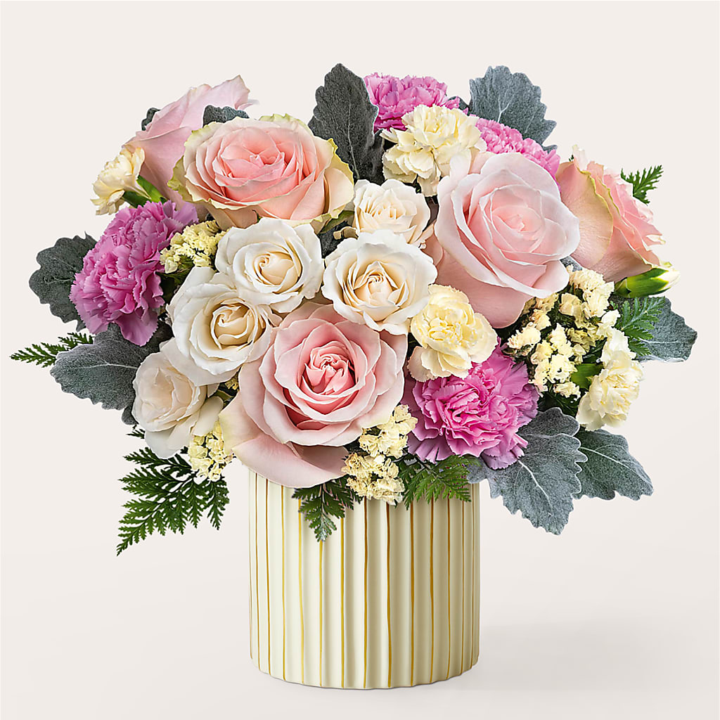 Blissful Moments Bouquet with Ivory Vase – Branch Floral Designs, Nyssa OR