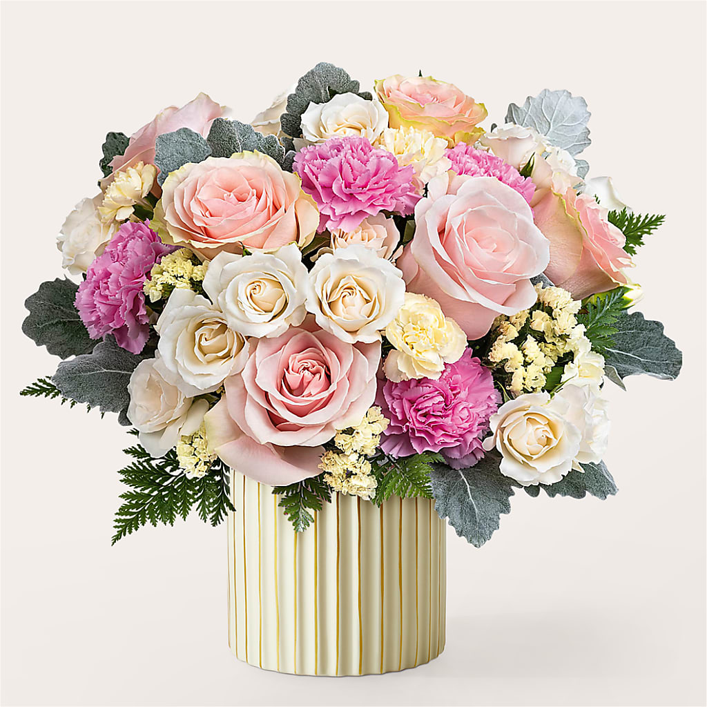 Blissful Moments Bouquet with Ivory Vase – Branch Floral Designs, Nyssa OR