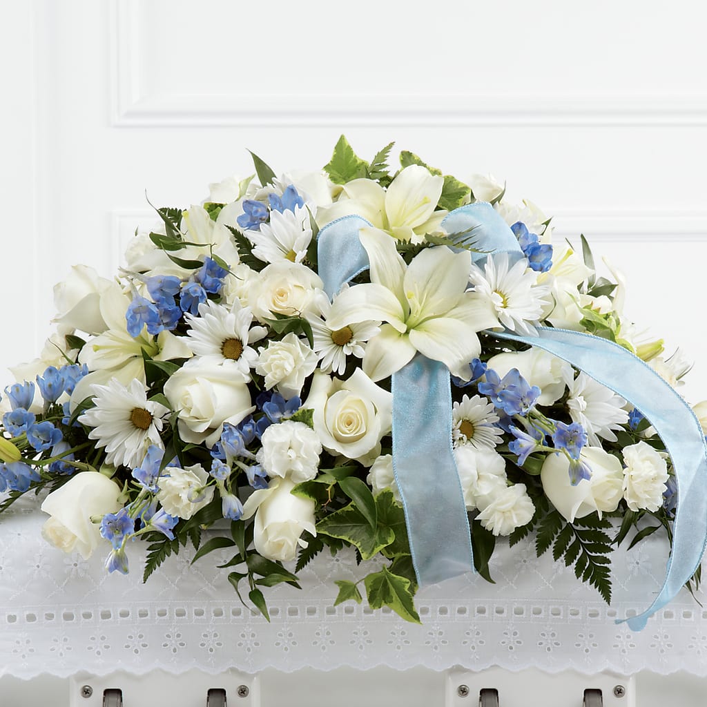 Tender Treasure Casket Spray – Branch Floral Designs, Nyssa OR