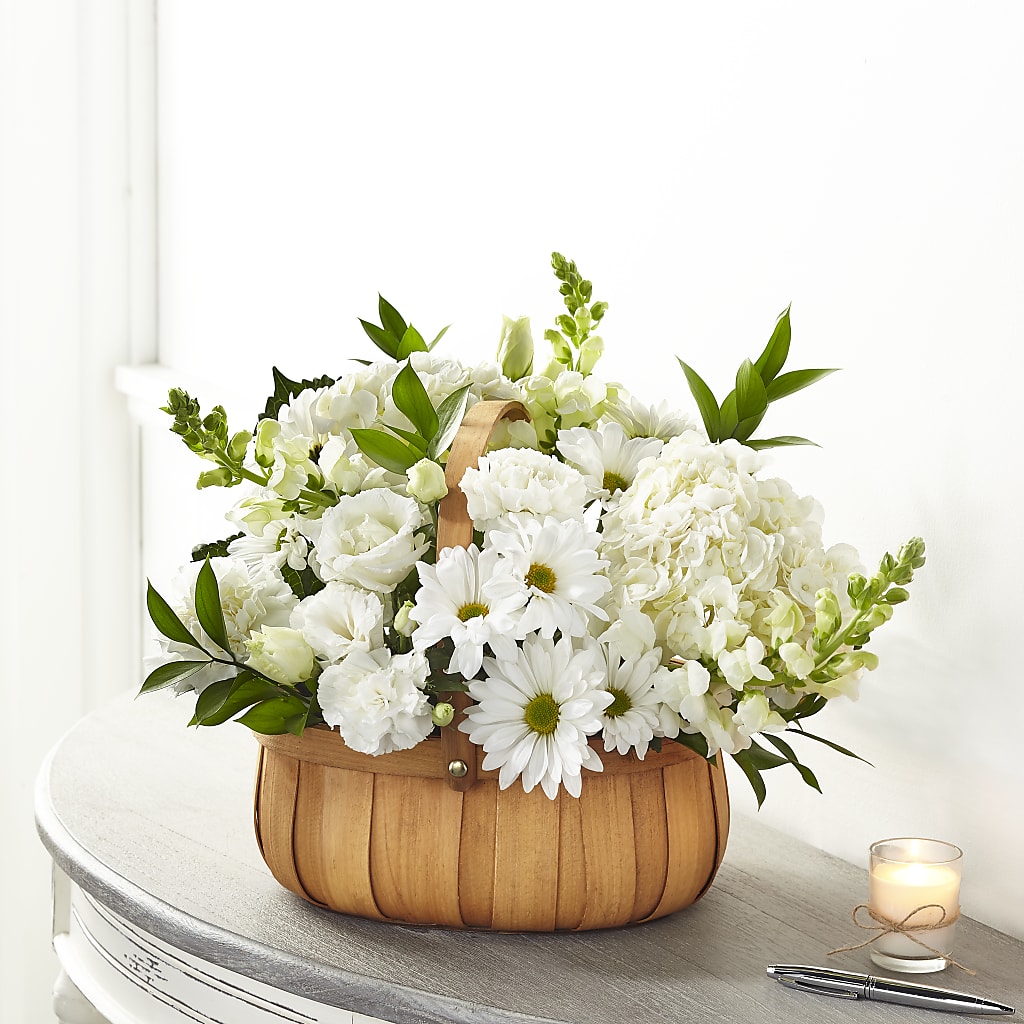 Pure Ivory Basket – Branch Floral Designs, Nyssa OR