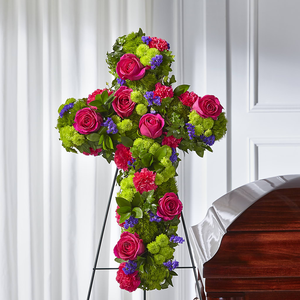 Tribute Rose Floral Cross – Branch Floral Designs, Nyssa OR