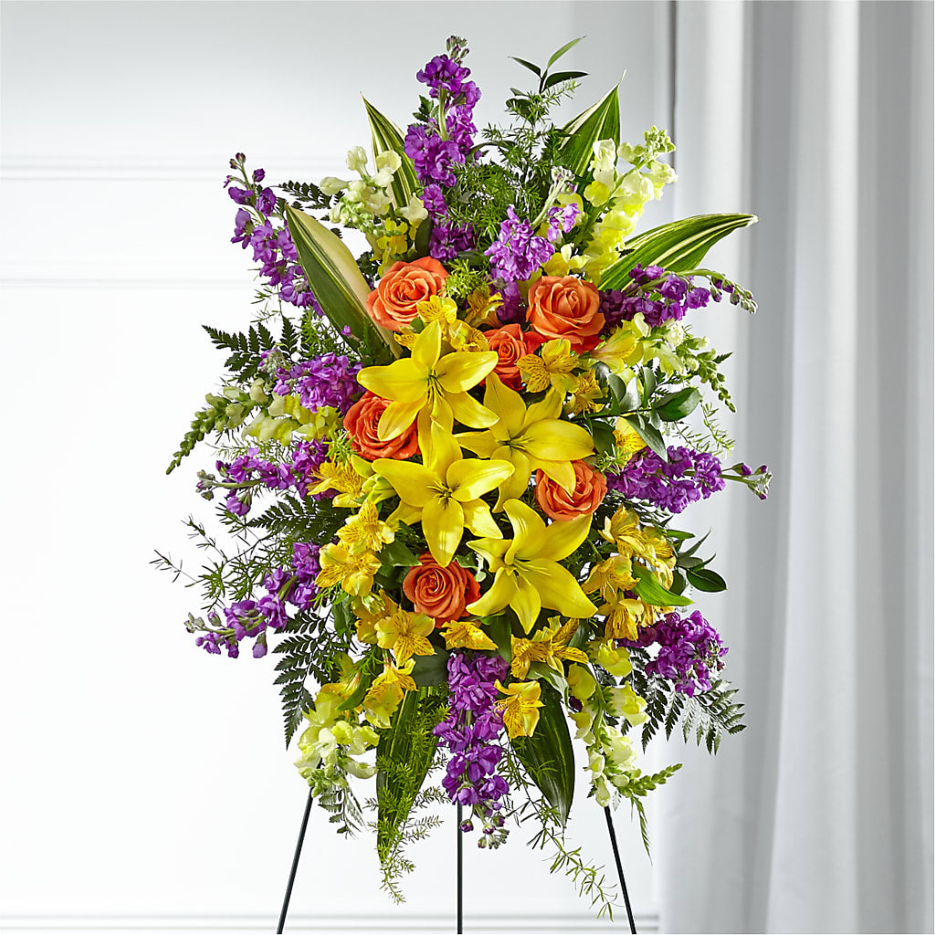Thoughtful Prayers Standing Spray – Branch Floral Designs, Nyssa OR