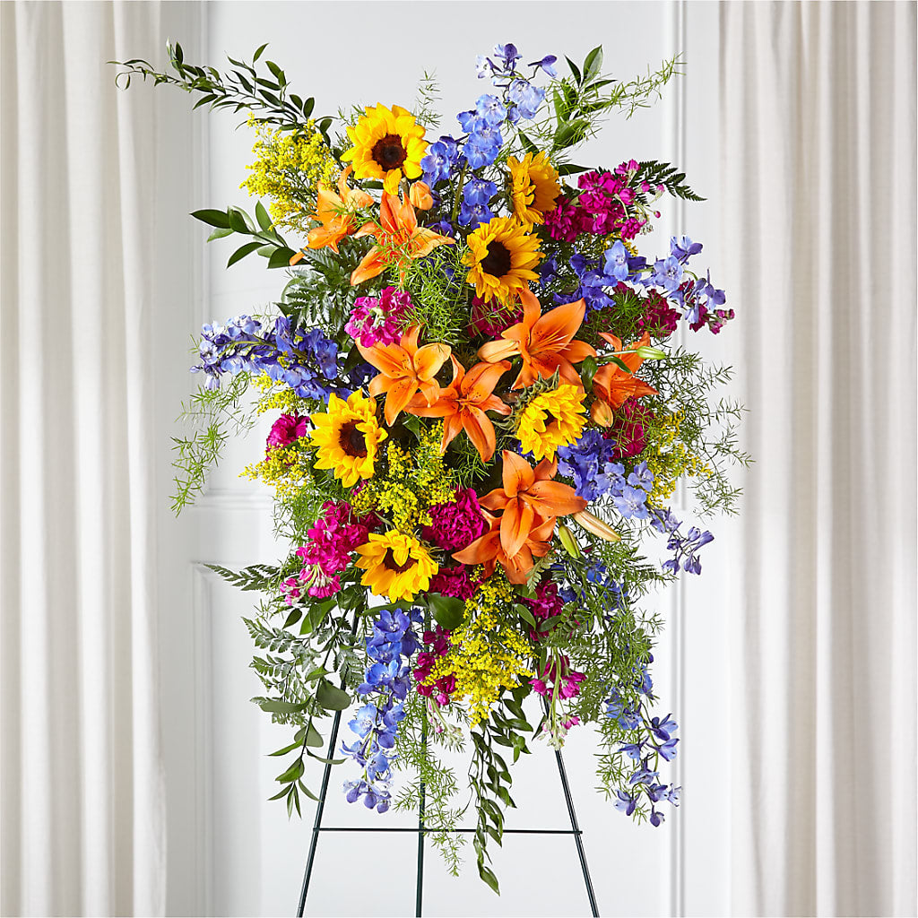 Sunlit Memories Standing Spray (Standard) – Branch Floral Designs, Nyssa OR