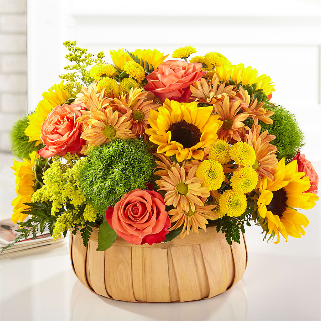 Harvest Sunflower Basket – Branch Floral Designs, Nyssa OR