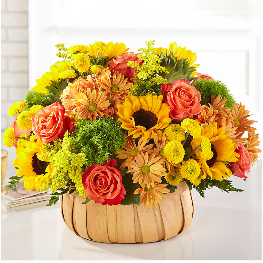 Harvest Sunflower Basket – Branch Floral Designs, Nyssa OR