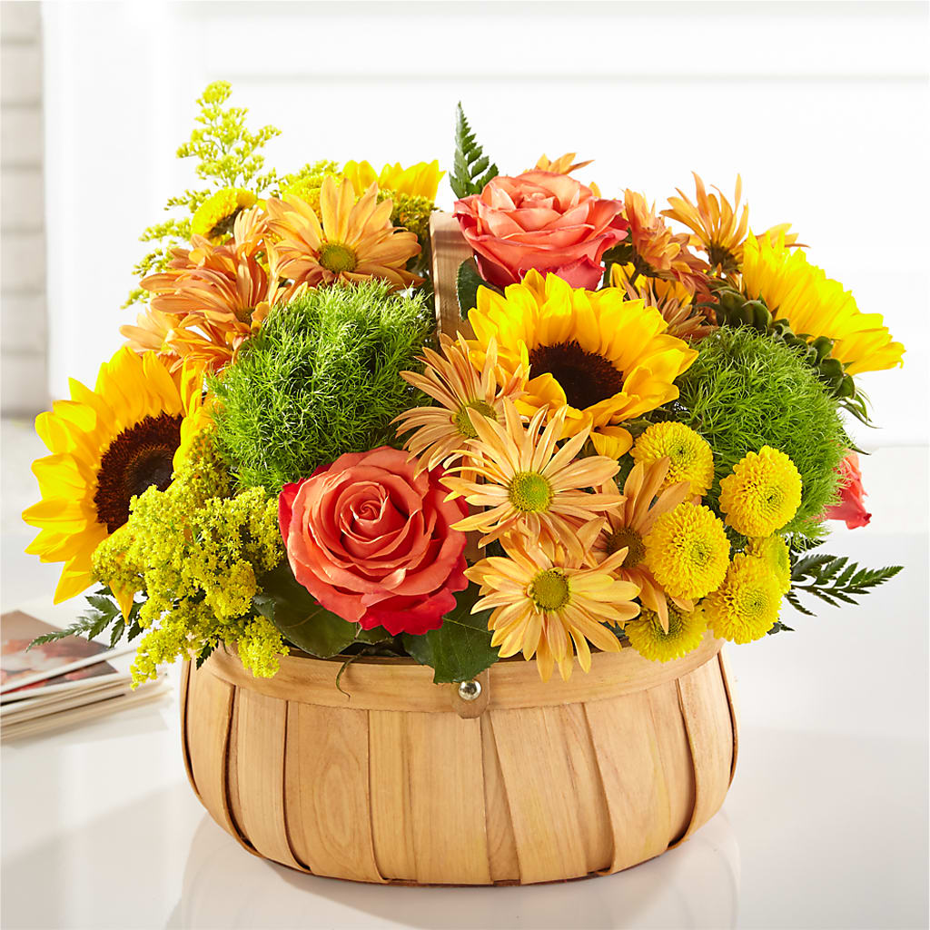 Harvest Sunflower Basket – Branch Floral Designs, Nyssa OR