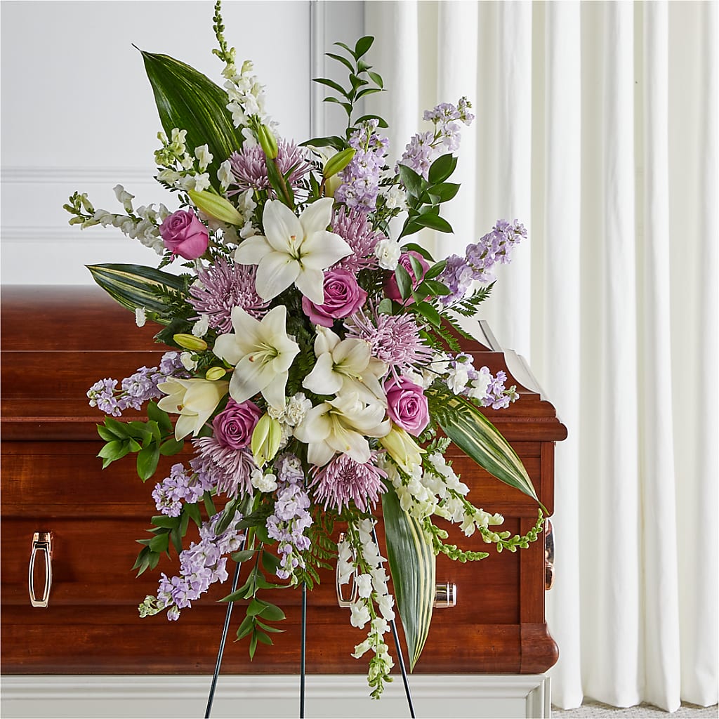 Grateful Hearts Standing Spray – Branch Floral Designs, Nyssa OR