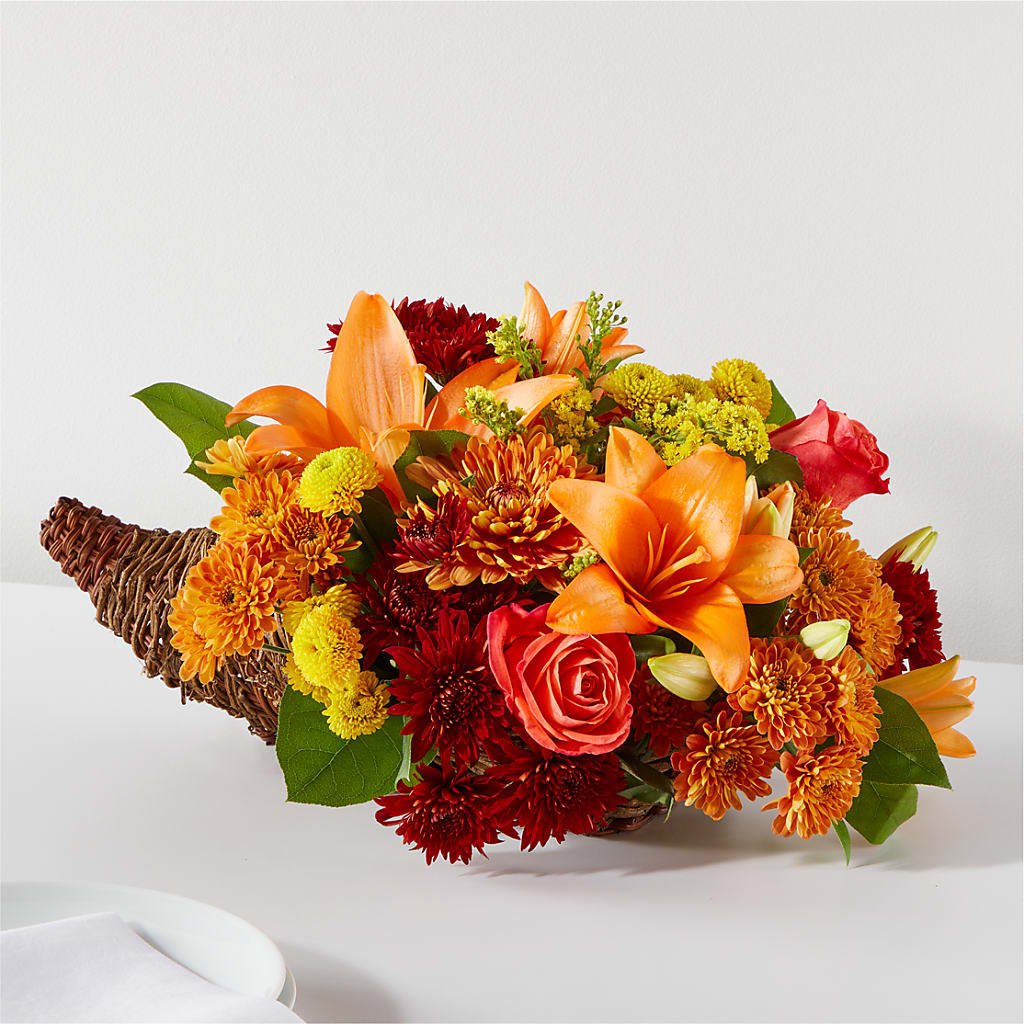 Bouquet of Blessings Cornucopia – Branch Floral Designs, Nyssa OR