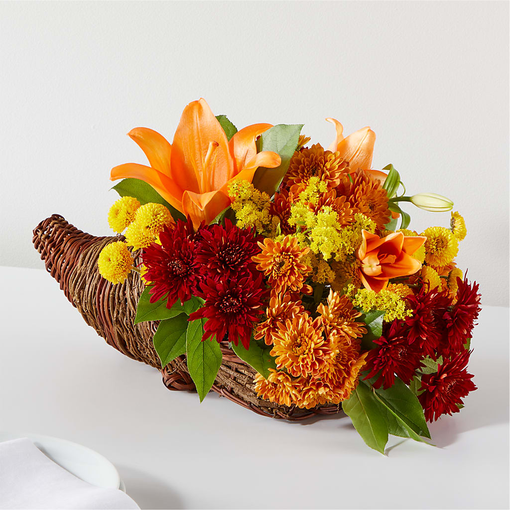 Bouquet of Blessings Cornucopia – Branch Floral Designs, Nyssa OR