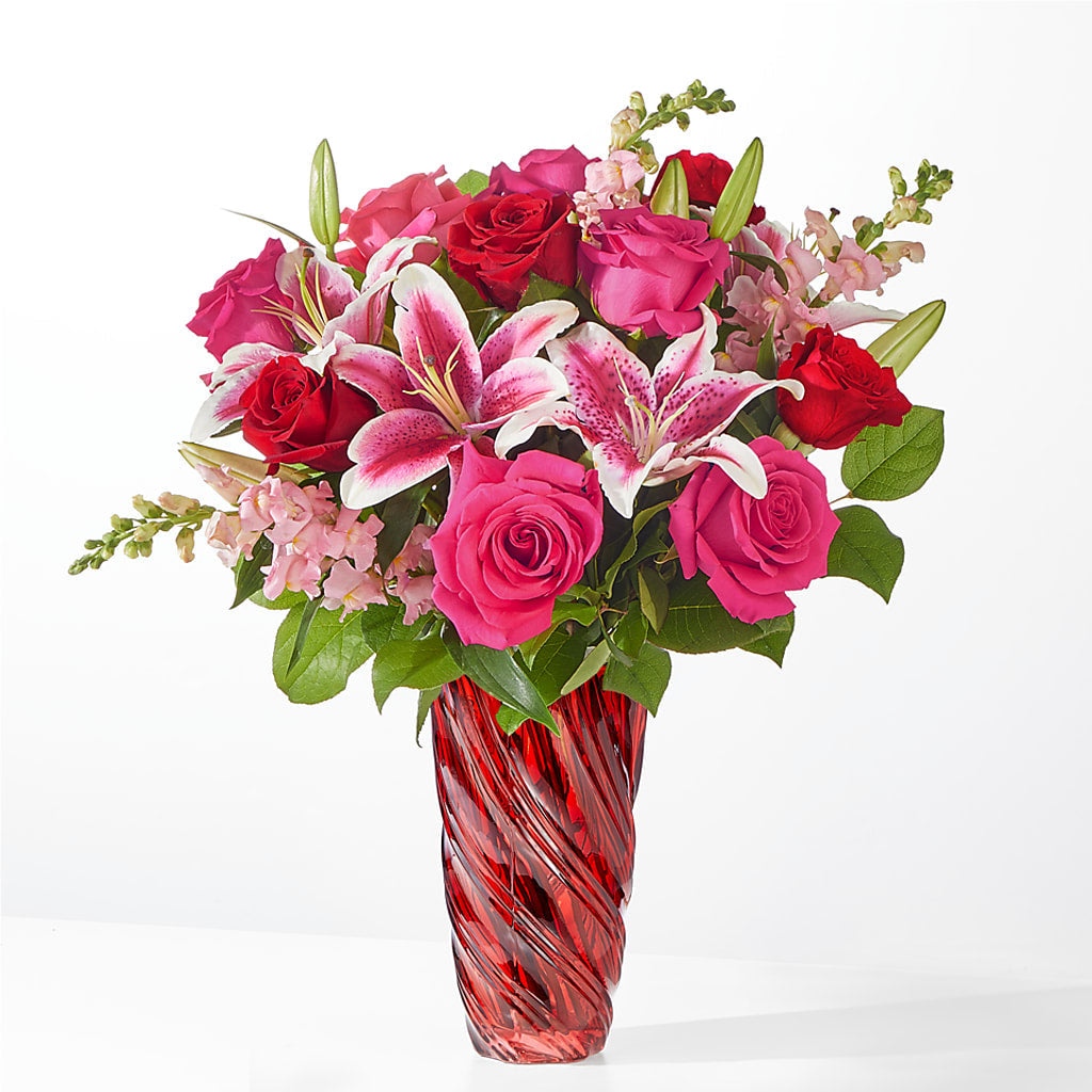 Always You Bouquet with Luxe Swirl Vase – Branch Floral Designs, Nyssa OR