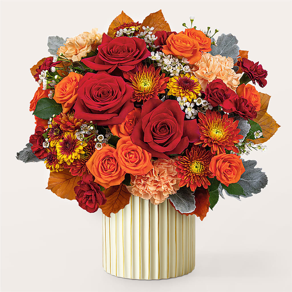 Merlot Bouquet with Ivory Vase – Branch Floral Designs, Nyssa OR