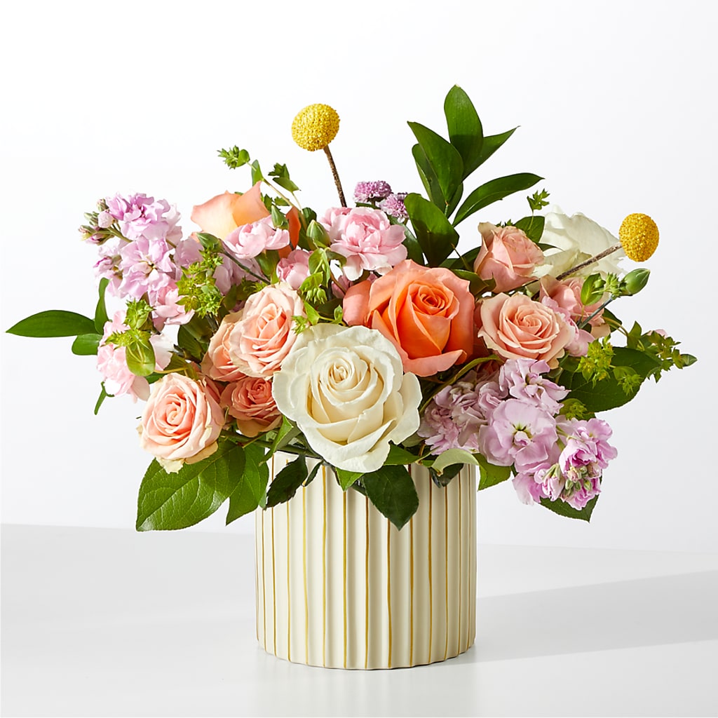 French Market Bouquet with Ivory Vase – Branch Floral Designs, Nyssa OR