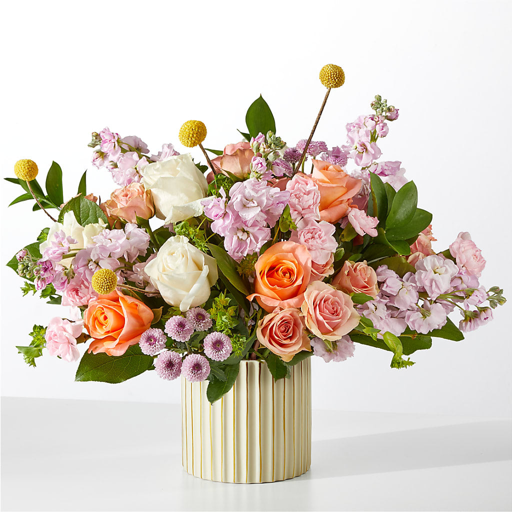 French Market Bouquet with Ivory Vase – Branch Floral Designs, Nyssa OR