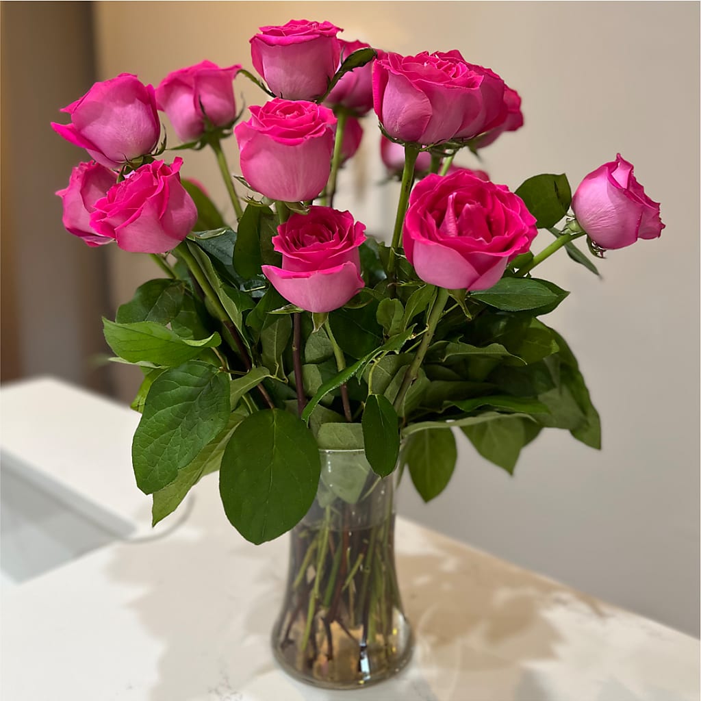 Long Stem Pink Rose Bouquet –  Branch Floral Designs, Nyssa OR