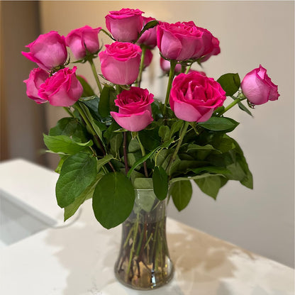 Long Stem Pink Rose Bouquet –  Branch Floral Designs, Nyssa OR