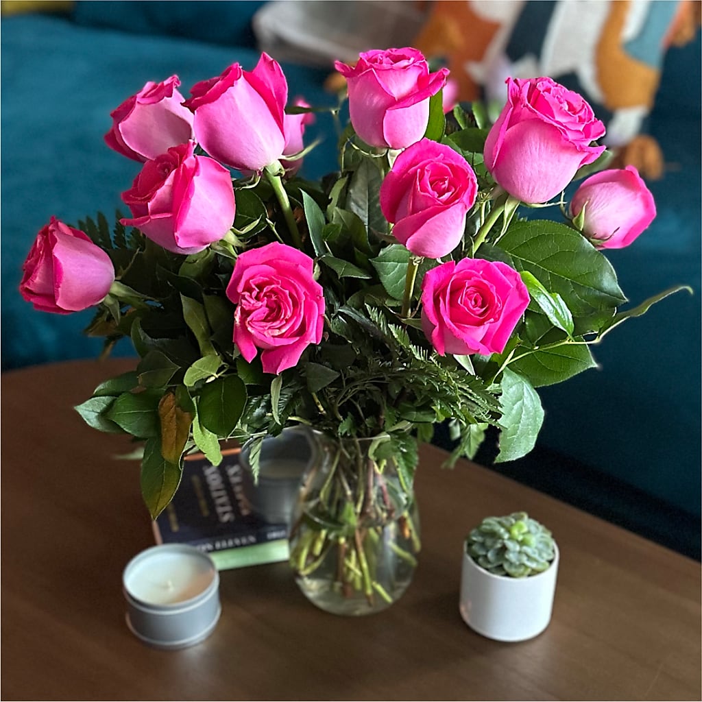 Long Stem Pink Rose Bouquet –  Branch Floral Designs, Nyssa OR