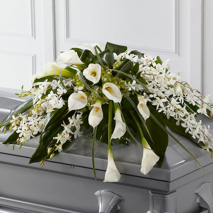 Angel Wings Casket Spray –  Branch Floral Designs, Nyssa OR