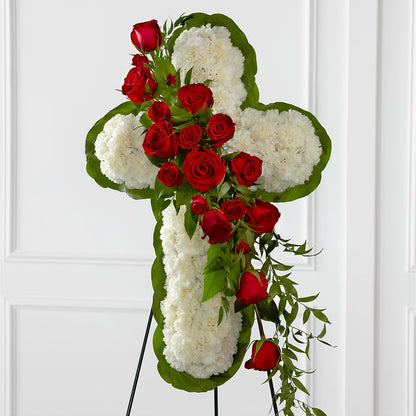 Floral Cross Easel –  Branch Floral Designs, Nyssa OR