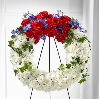 Patriotic Passion Wreath –  Branch Floral Designs, Nyssa OR