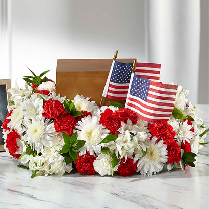 Spirit of Patriotism Cremation Adornment –  Branch Floral Designs, Nyssa OR