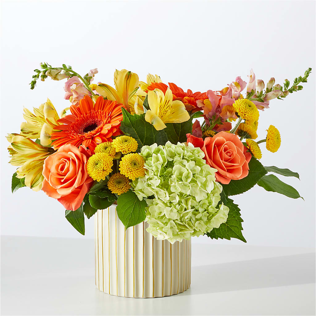Autumn Sunshine Bouquet with Ivory Vase –  Branch Floral Designs, Nyssa OR