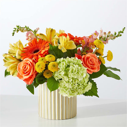Autumn Sunshine Bouquet with Ivory Vase –  Branch Floral Designs, Nyssa OR