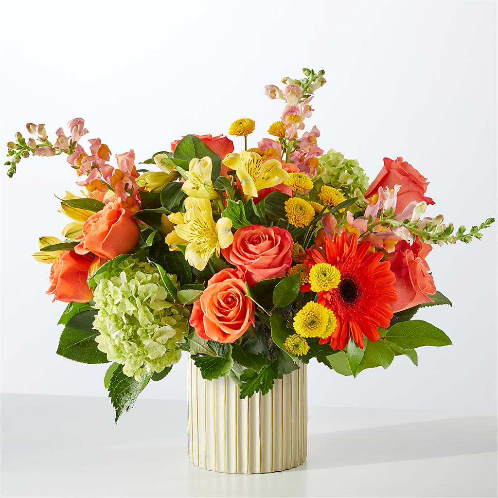 Autumn Sunshine Bouquet with Ivory Vase –  Branch Floral Designs, Nyssa OR