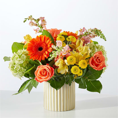 Autumn Sunshine Bouquet with Ivory Vase –  Branch Floral Designs, Nyssa OR