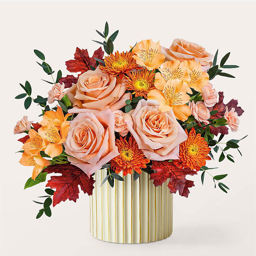 Spiced Latte Bouquet with Ivory Vase –  Branch Floral Designs, Nyssa OR