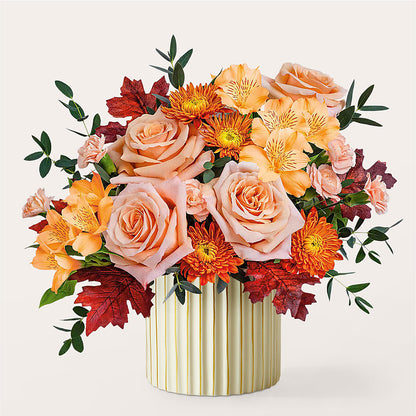 Spiced Latte Bouquet with Ivory Vase –  Branch Floral Designs, Nyssa OR