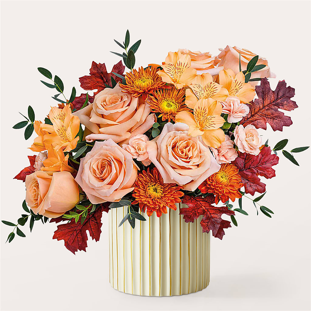 Spiced Latte Bouquet with Ivory Vase –  Branch Floral Designs, Nyssa OR