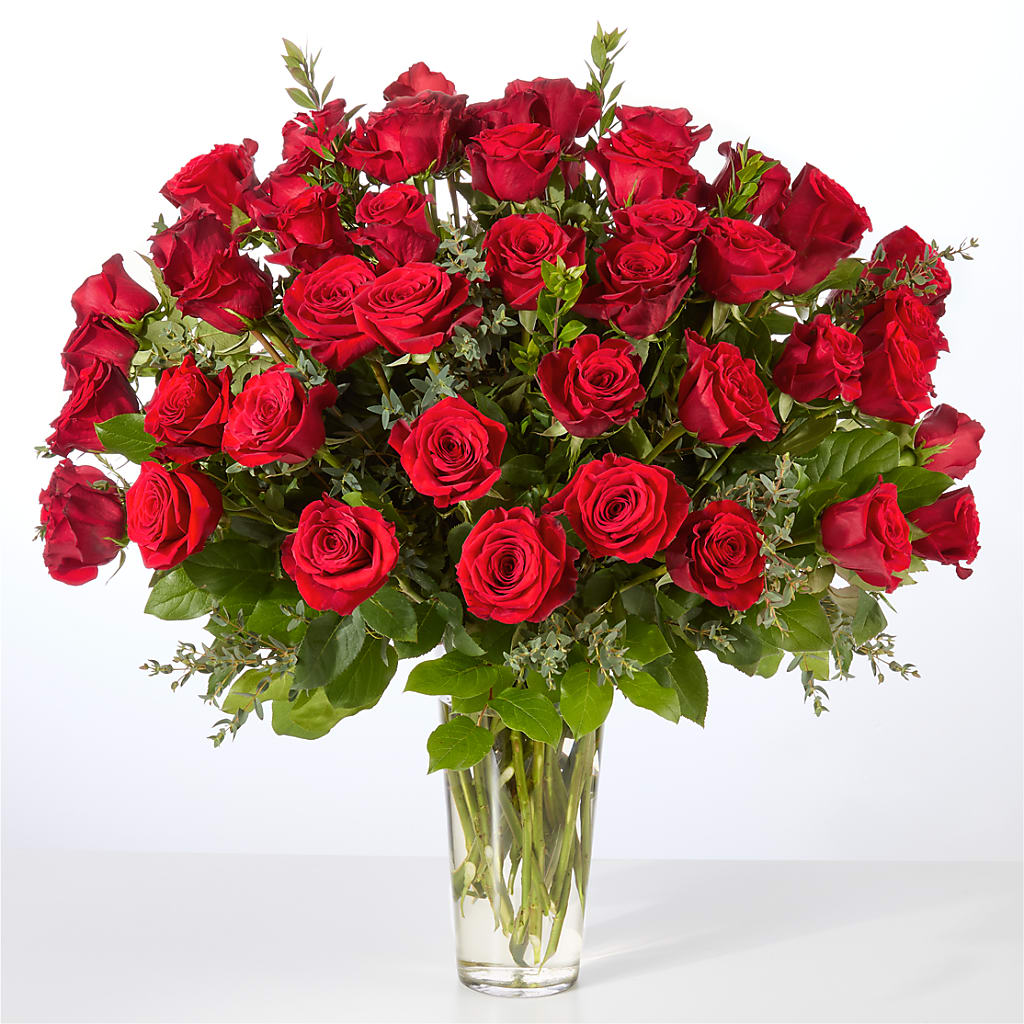 Forever Yours Fifty Stem Red Rose Bouquet –  Branch Floral Designs, Nyssa OR